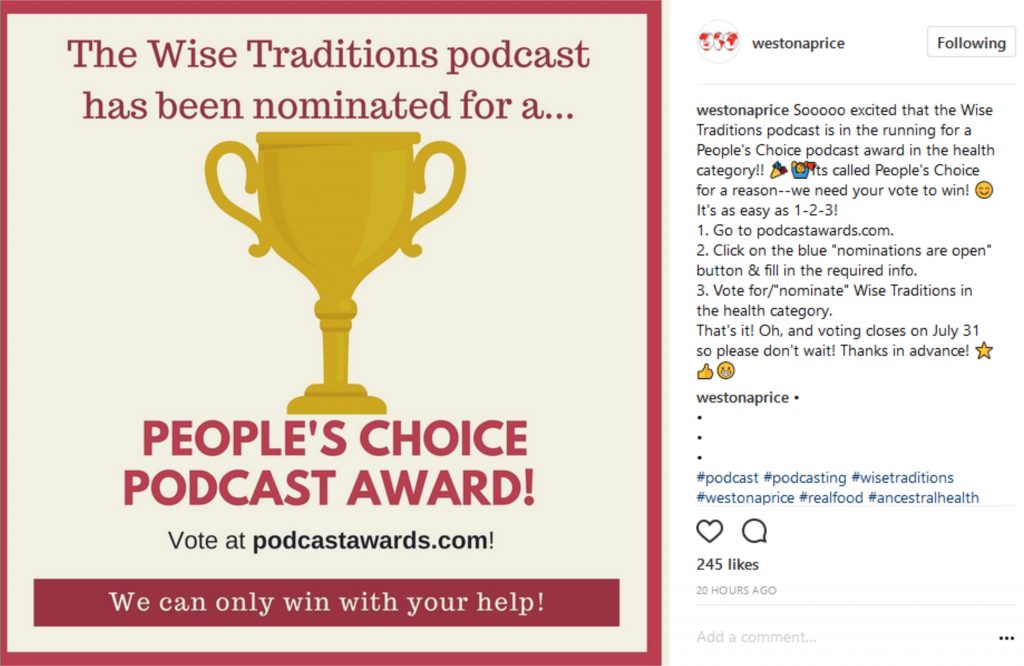 Peoples Choice Podcast Award